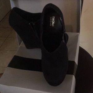 Black faux Suede Ankle booties